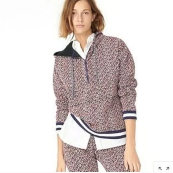 NWT J.Crew Speckled Jacquard Anorak & Biker Shorts SET - Picture 2 of 11